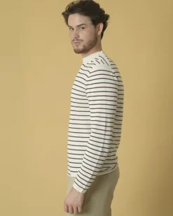 La Piscine Paris Pull en coton à motif rayures Daniele Fiesoli*Homme Pulls & Gilets
