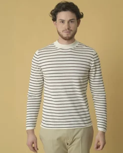 La Piscine Paris Pull en coton à motif rayures Daniele Fiesoli*Homme Pulls & Gilets