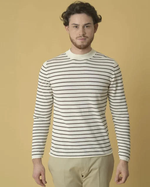 La Piscine Paris Pull en coton à motif rayures Daniele Fiesoli*Homme Pulls & Gilets