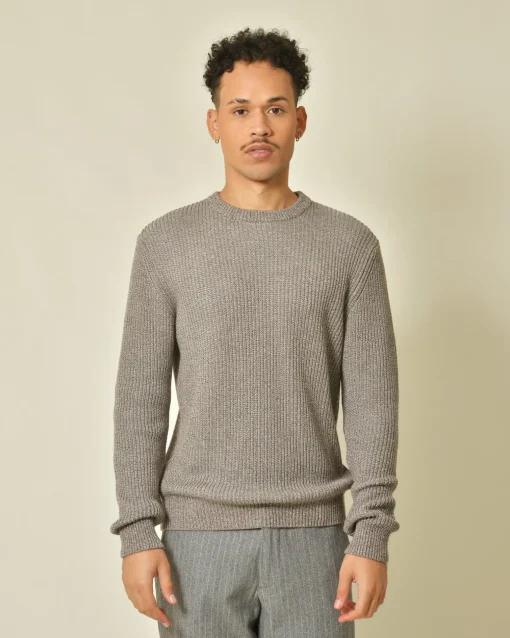 La Piscine Paris Pull en coton et gris Vneck*Homme Pulls & Gilets