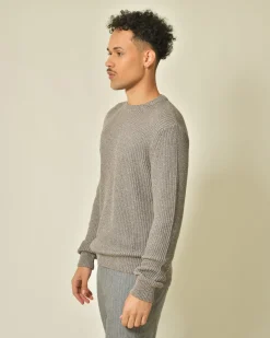 La Piscine Paris Pull en coton et gris Vneck*Homme Pulls & Gilets