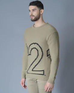 La Piscine Paris Pull en coton mélangé à broderie effet défilé Archive 18-20*Homme Pulls & Gilets