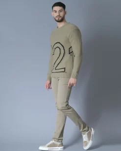 La Piscine Paris Pull en coton mélangé à broderie effet défilé Archive 18-20*Homme Pulls & Gilets