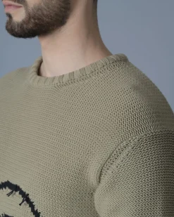 La Piscine Paris Pull en coton mélangé à broderie effet défilé Archive 18-20*Homme Pulls & Gilets