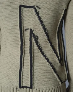 La Piscine Paris Pull en coton mélangé à broderie effet défilé Archive 18-20*Homme Pulls & Gilets