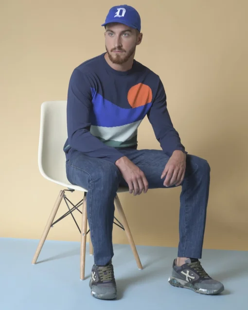 La Piscine Paris Pull en coton mélangé à motif intarsia Daniele Fiesoli*Homme Pulls & Gilets