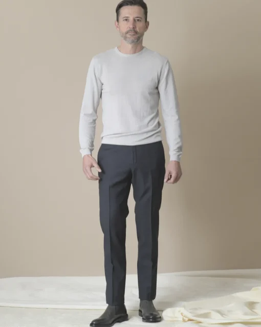 La Piscine Paris Pull en coton taupe clair Woolgroup*Homme Pulls & Gilets