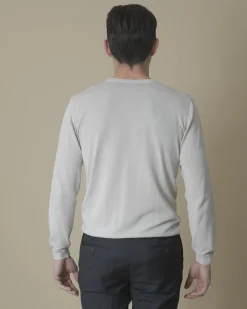La Piscine Paris Pull en coton taupe clair Woolgroup*Homme Pulls & Gilets
