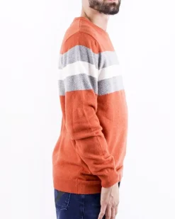 La Piscine Paris Pull en coton tricolore en mérinos et cachemire Woolgroup*Homme Pulls & Gilets