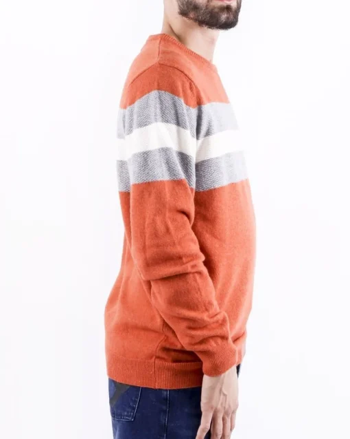 La Piscine Paris Pull en coton tricolore en mérinos et cachemire Woolgroup*Homme Pulls & Gilets