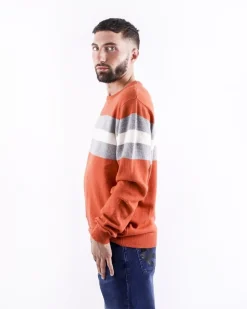 La Piscine Paris Pull en coton tricolore en mérinos et cachemire Woolgroup*Homme Pulls & Gilets