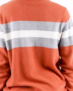 La Piscine Paris Pull en coton tricolore en mérinos et cachemire Woolgroup*Homme Pulls & Gilets