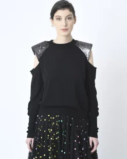 La Piscine Paris Pull en laine à sequins Nude*Femme Pulls & Cardigans