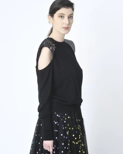 La Piscine Paris Pull en laine à sequins Nude*Femme Pulls & Cardigans