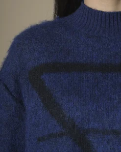 La Piscine Paris Pull en laine et alpaga à imprimé Isabel Benenato*Femme Pulls & Cardigans