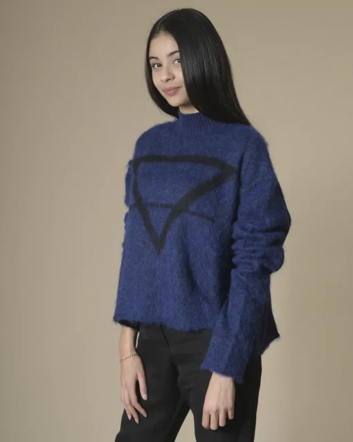 La Piscine Paris Pull en laine et alpaga à imprimé Isabel Benenato*Femme Pulls & Cardigans