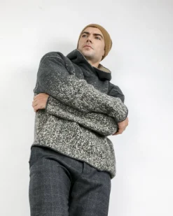 La Piscine Paris Pull en laine et beige à capuche Isabel Benenato*Homme Pulls & Gilets