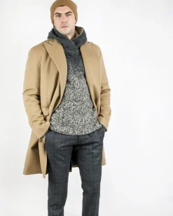 La Piscine Paris Pull en laine et beige à capuche Isabel Benenato*Homme Pulls & Gilets