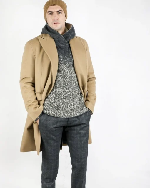 La Piscine Paris Pull en laine et beige à capuche Isabel Benenato*Homme Pulls & Gilets