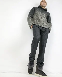 La Piscine Paris Pull en laine et beige à capuche Isabel Benenato*Homme Pulls & Gilets
