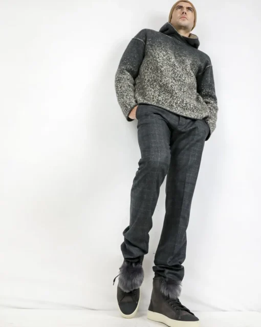 La Piscine Paris Pull en laine et beige à capuche Isabel Benenato*Homme Pulls & Gilets