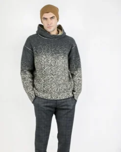 La Piscine Paris Pull en laine et beige à capuche Isabel Benenato*Homme Pulls & Gilets