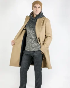 La Piscine Paris Pull en laine et beige à capuche Isabel Benenato*Homme Pulls & Gilets