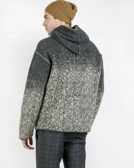 La Piscine Paris Pull en laine et beige à capuche Isabel Benenato*Homme Pulls & Gilets
