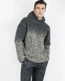La Piscine Paris Pull en laine et beige à capuche Isabel Benenato*Homme Pulls & Gilets