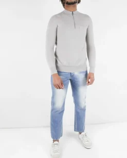 La Piscine Paris Pull en laine motif chevron à col zippé Hosio*Homme Pulls & Gilets