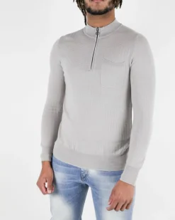 La Piscine Paris Pull en laine motif chevron à col zippé Hosio*Homme Pulls & Gilets