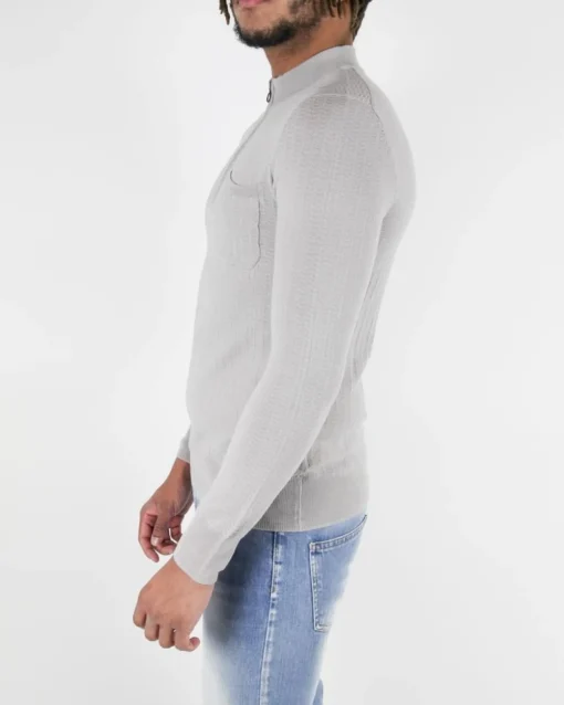 La Piscine Paris Pull en laine motif chevron à col zippé Hosio*Homme Pulls & Gilets