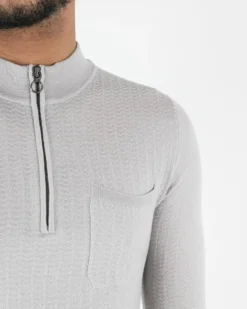 La Piscine Paris Pull en laine motif chevron à col zippé Hosio*Homme Pulls & Gilets