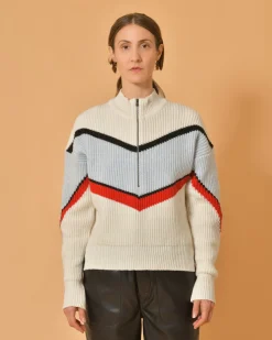 La Piscine Paris Pull en laine mélangée à fermeture à glissière Chloé Stora*Femme Pulls & Cardigans