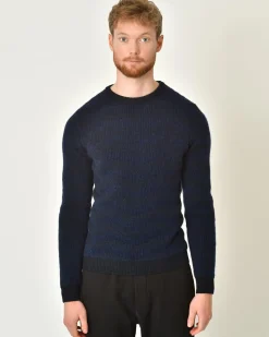La Piscine Paris Pull en laine mélangée à motif zigzag Vneck*Homme Pulls & Gilets