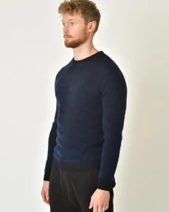 La Piscine Paris Pull en laine mélangée à motif zigzag Vneck*Homme Pulls & Gilets