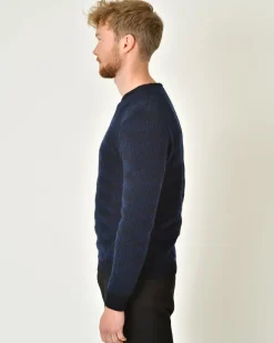 La Piscine Paris Pull en laine mélangée à motif zigzag Vneck*Homme Pulls & Gilets