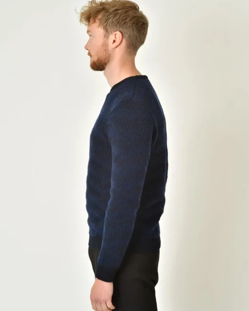La Piscine Paris Pull en laine mélangée à motif zigzag Vneck*Homme Pulls & Gilets