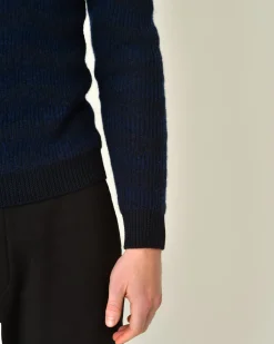 La Piscine Paris Pull en laine mélangée à motif zigzag Vneck*Homme Pulls & Gilets
