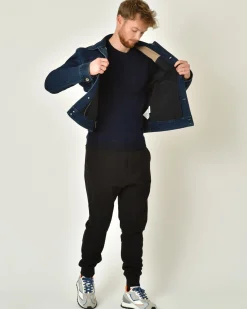La Piscine Paris Pull en laine mélangée à motif zigzag Vneck*Homme Pulls & Gilets