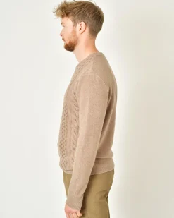 La Piscine Paris Pull en laine mélangée à motif torsadé Vneck*Homme Pulls & Gilets
