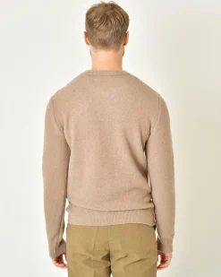 La Piscine Paris Pull en laine mélangée à motif torsadé Vneck*Homme Pulls & Gilets