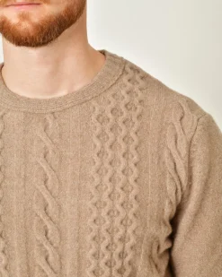 La Piscine Paris Pull en laine mélangée à motif torsadé Vneck*Homme Pulls & Gilets