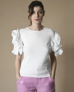 La Piscine Paris Pull en maille à manches à volants P.A.R.O.S.H*Femme Pulls & Cardigans
