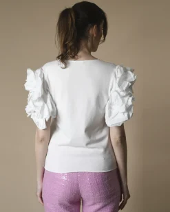 La Piscine Paris Pull en maille à manches à volants P.A.R.O.S.H*Femme Pulls & Cardigans