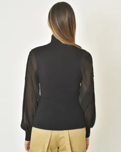 La Piscine Paris Pull en maille à manches boutonnées Edward Achour*Femme Pulls & Cardigans