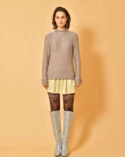 La Piscine Paris Pull en maille à paillettes Fabiana Filippi*Femme Pulls & Cardigans
