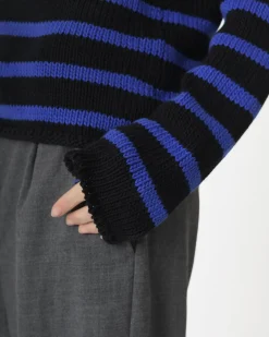 La Piscine Paris Pull en maille à rayures L'Edition*Femme Pulls & Cardigans