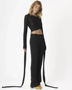 La Piscine Paris Pull en maille manches asymétriques Isabel Benenato*Femme Pulls & Cardigans