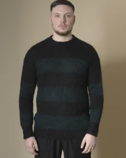 La Piscine Paris Pull en mohair bleu et Isabel Benenato*Homme Pulls & Gilets